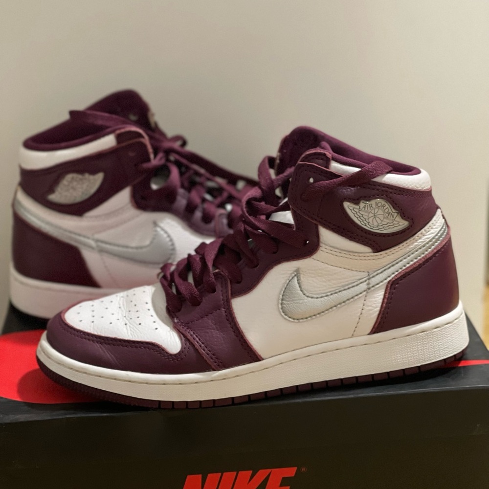 Nike Women's Burgundy and White Sneakers